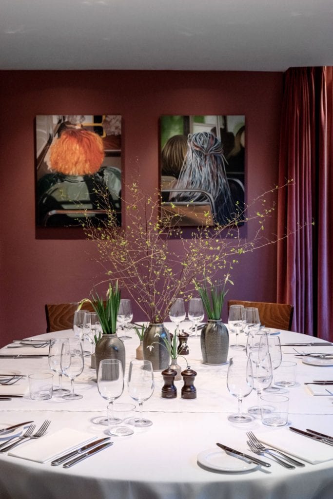 2016 - Quod Restaurant & Bar - Oxford - Red Room Private Dining Flowers