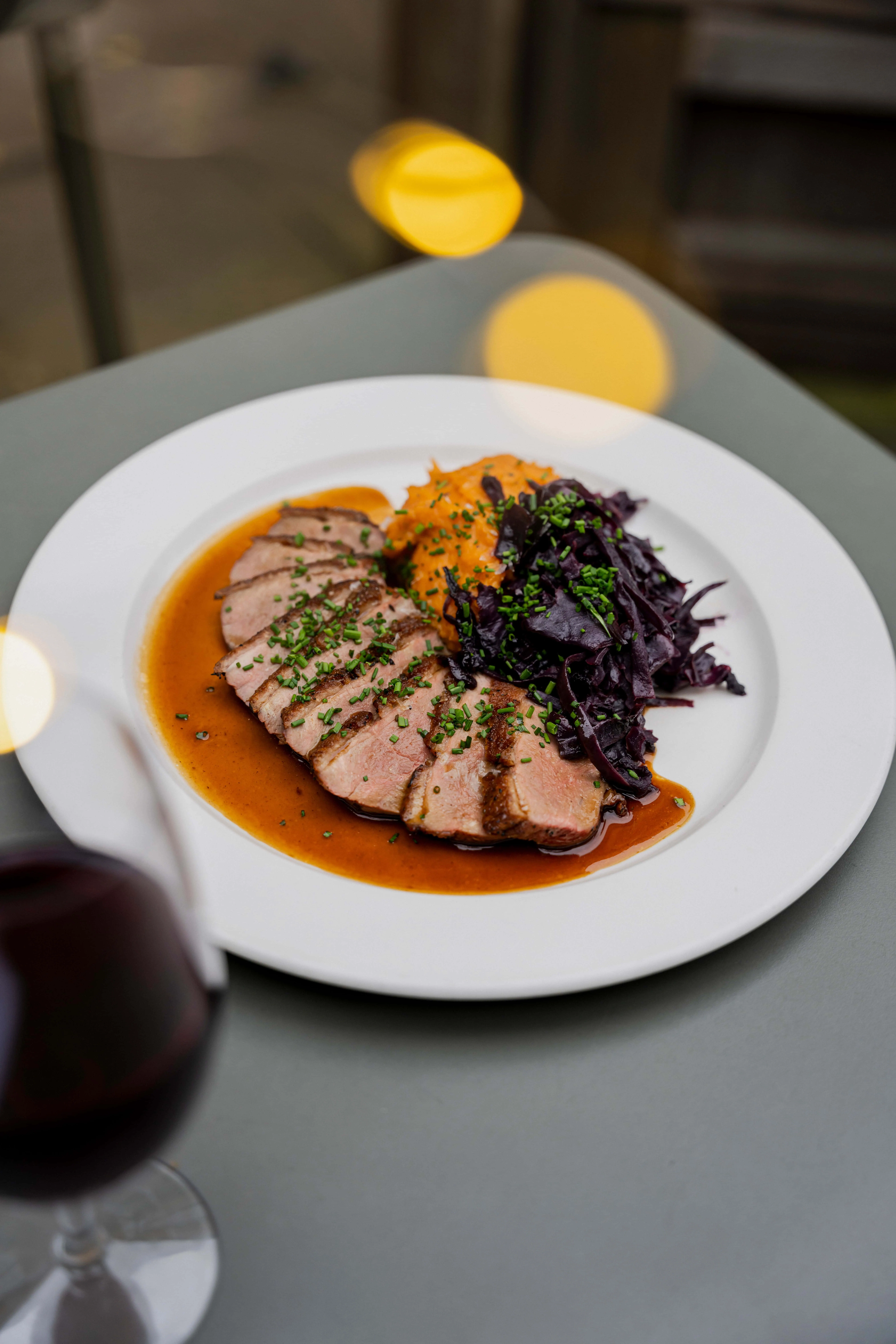 A7R06047 - 2023 - Quod Restaurant & Bar - Oxford - Low Res - Festive, Dining, Seared Duck Breast